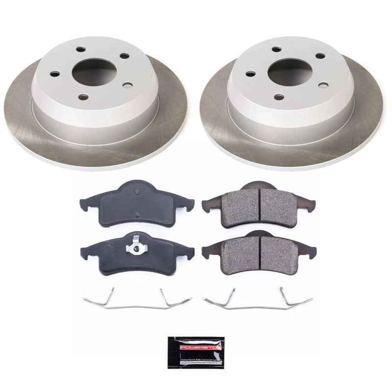 Power Stop 99-04 Jeep Grand Cherokee Rear Semi-Coated Rotor Kit Brake Kits - Performance Blank PowerStop