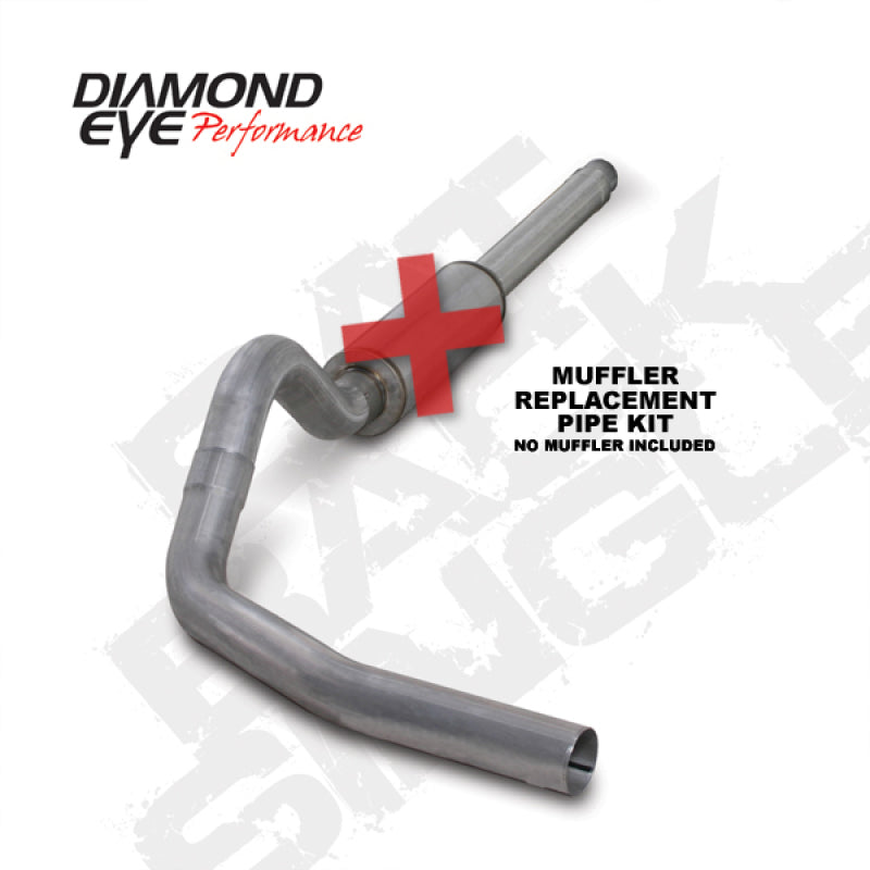 Diamond Eye KIT 4in Catback MFLR RPLCMENT PIPE Single AL: 94-97 FORD 7.3L F250/F350 PWRSTROKE Catback Diamond Eye Performance