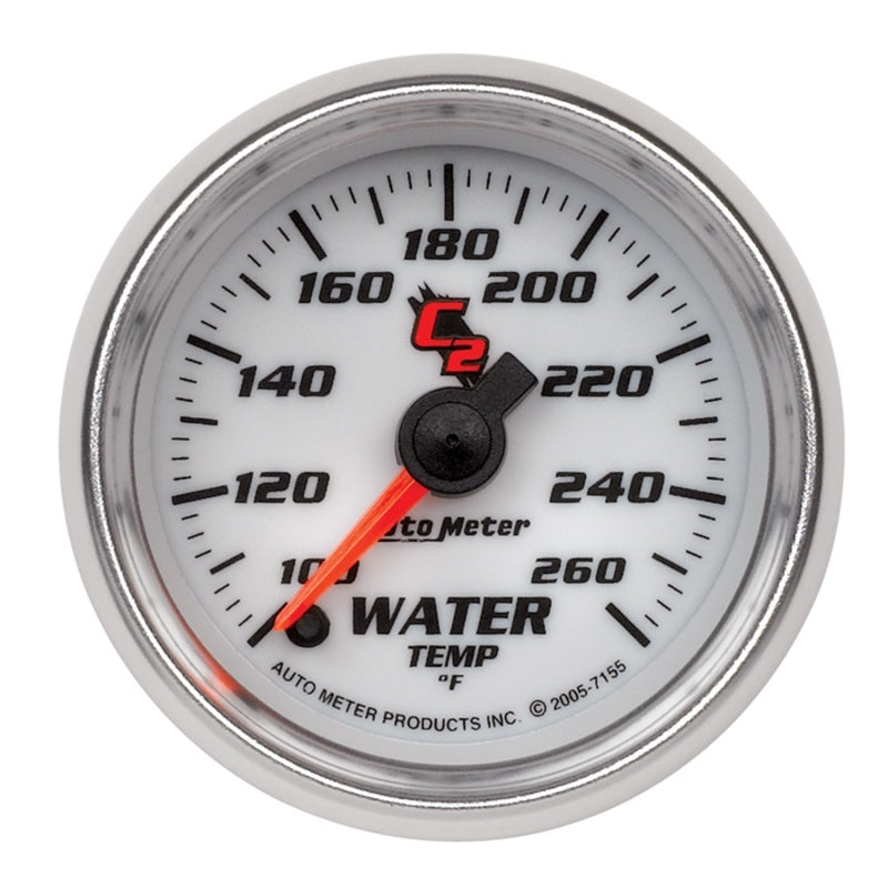 Autometer C2 52mm 100-260 Deg F Electronic Water Temp Gauge Gauges AutoMeter