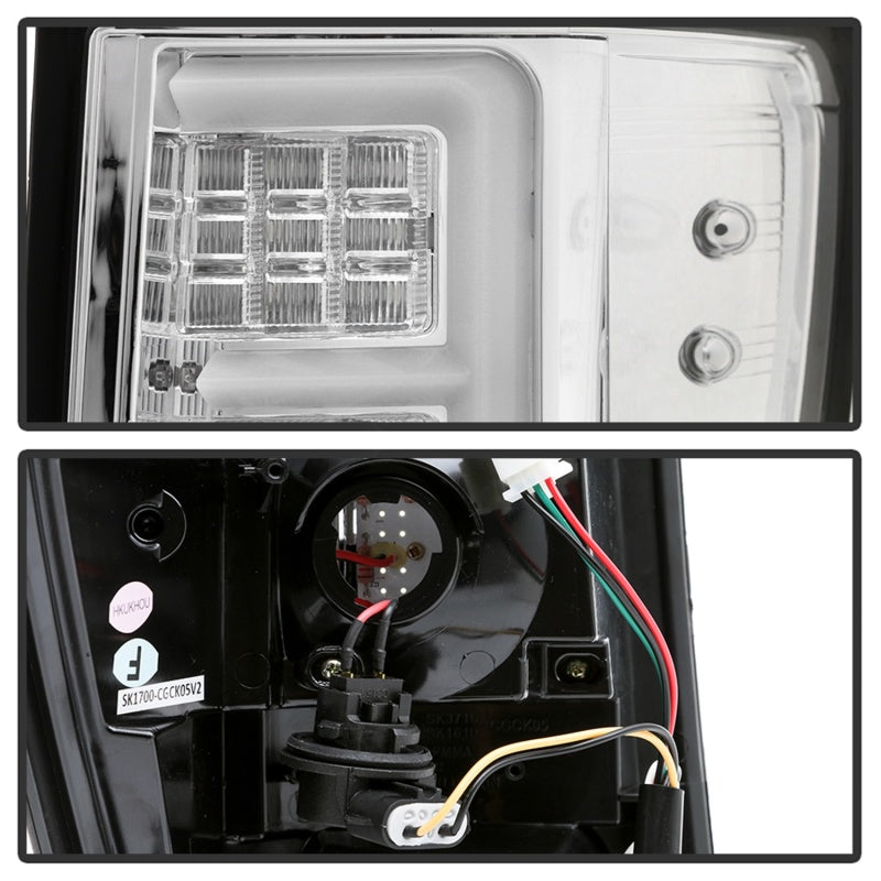 Spyder Jeep Grand Cherokee 05-06 Version 2 Light Bar LED Tail Lights - Chrome Tail Lights SPYDER