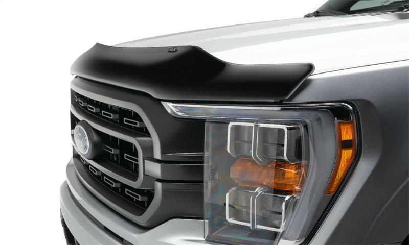 AVS 16-18 Nissan Titan XD Bugflector Medium Profile Hood Shield - Smoke Stone/Bug Deflectors AVS