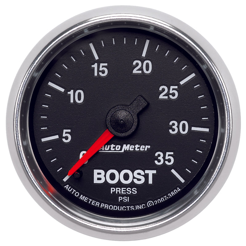 AutoMeter GS 2 1/16 inch 35PSI Mechanical Boost Gauge Gauges AutoMeter