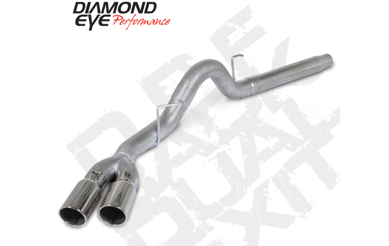 Diamond Eye 18-19 Ford 3.0L Powerstroke F150 - 4in Alum DPF Back Exh Kit Sprt Dual w/Tips 4512BRA-DE DPF Back Diamond Eye Performance