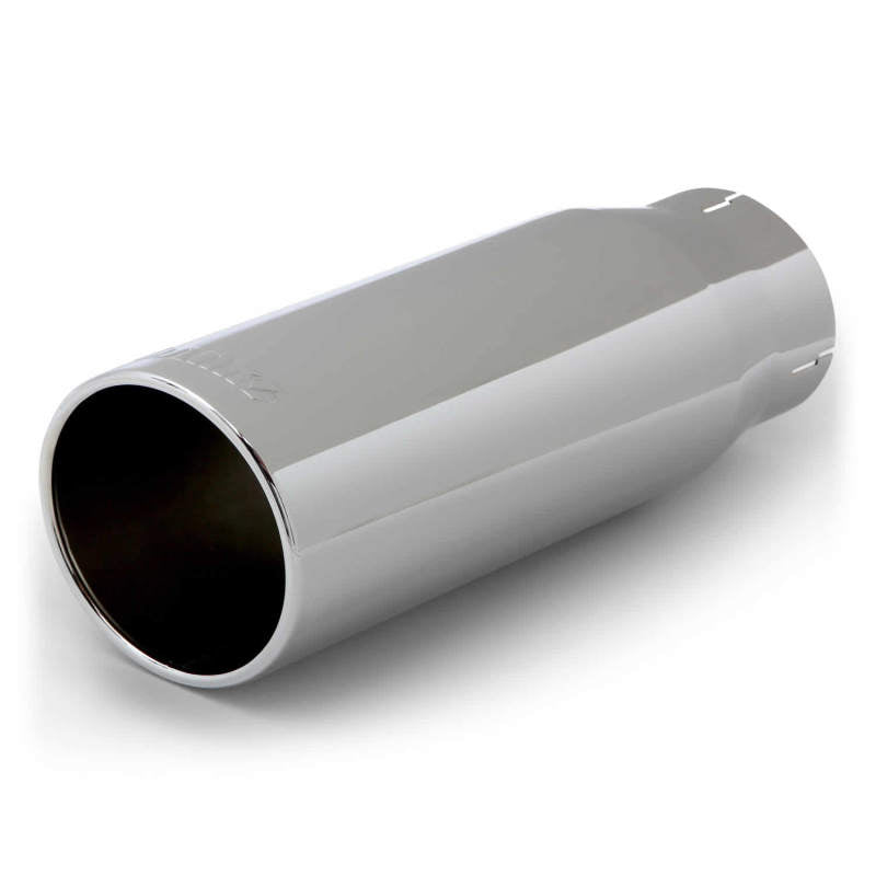 Banks Power Tailpipe Tip Kit - SS Round Straight Cut - Chrome - 3.5in Tube - 4.38in X 12in Tips Banks Power