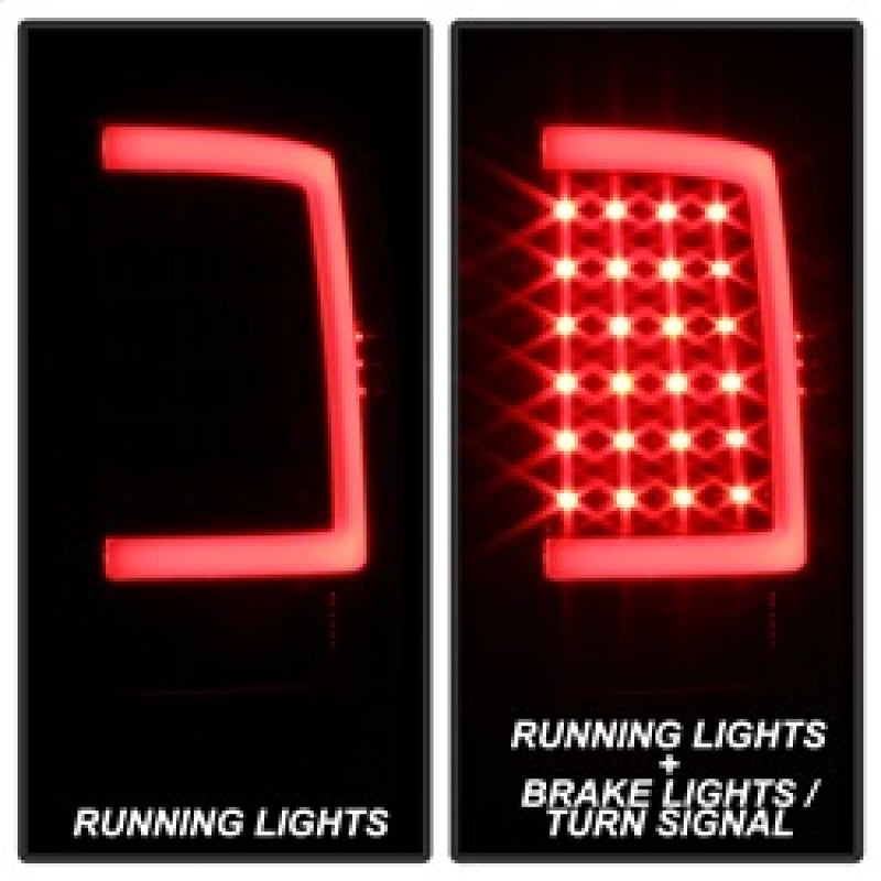 xTune 13-18 Dodge Ram 1500 LED Tail Lights - Black (ALT-ON-DRAM13V2-LBLED-BK) Tail Lights SPYDER