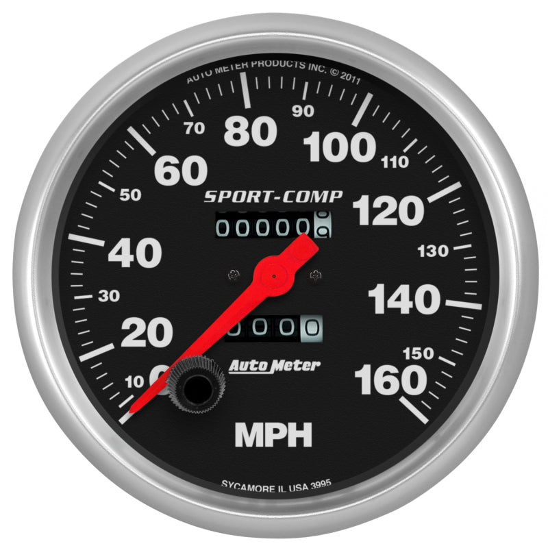AutoMeter Gauge Speedometer 5in. 160MPH Mechanical Sport-Comp Gauges AutoMeter