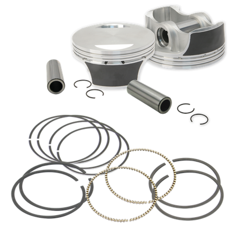 S&S Cycle 07-17 BT 3.927in Standard Bore 106in Big Bore Forged Piston Set Piston Sets - Powersports S&S Cycle