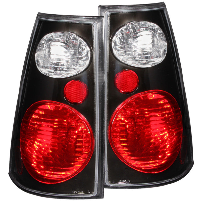 ANZO 2001-2005 Ford Explorer Taillights Black Tail Lights ANZO