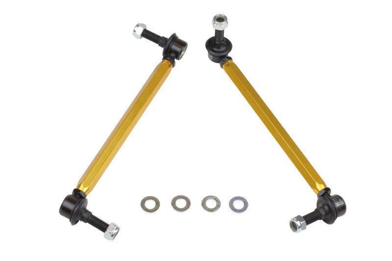 Whiteline 05+ Mustang Coupe 8cyl (Inc Shelby GT/ GT500) Front Swaybar Link Kit H/Duty Adj Steel Ball Sway Bar Endlinks Whiteline