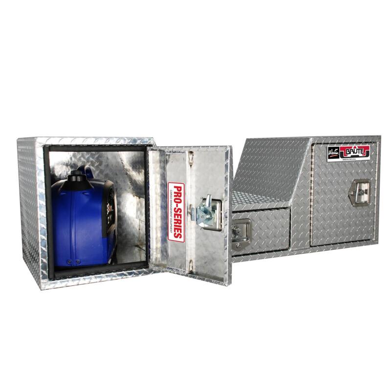 Westin/Brute V Shape Goose Neck 5th Wheel 57in Tailgate Box 1 Drawer/2 Swing Doors - Aluminum Tool Storage Westin
