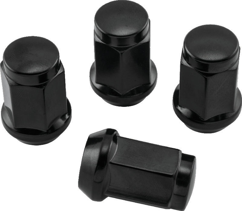 QuadBoss Lug Nuts 12x1.25 - 17mm-Od - Black - Box of 4 Lug Nuts QuadBoss