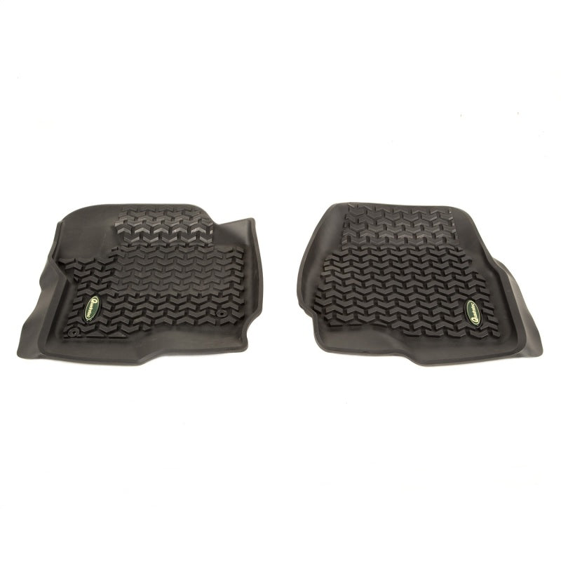 Rugged Ridge Floor Liner Front Black 2017-2018 Ford F-250 / F-350 / F-450 / F-550 Regular Floor Mats - Rubber Rugged Ridge