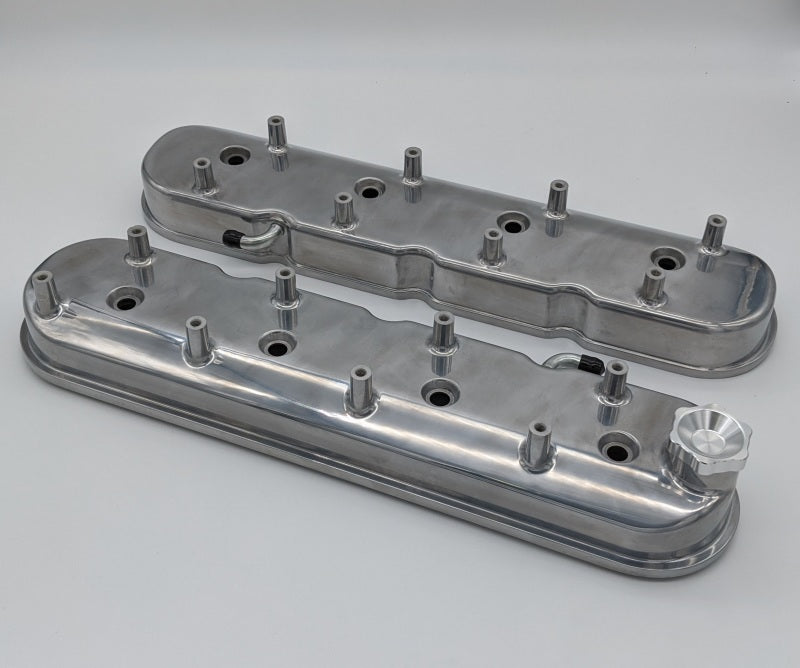 Granatelli 96-22 GM LS Tall Valve Cover w/Integral Angled Coil Mounts - Polished (Pair) Valve Covers Granatelli Motor Sports