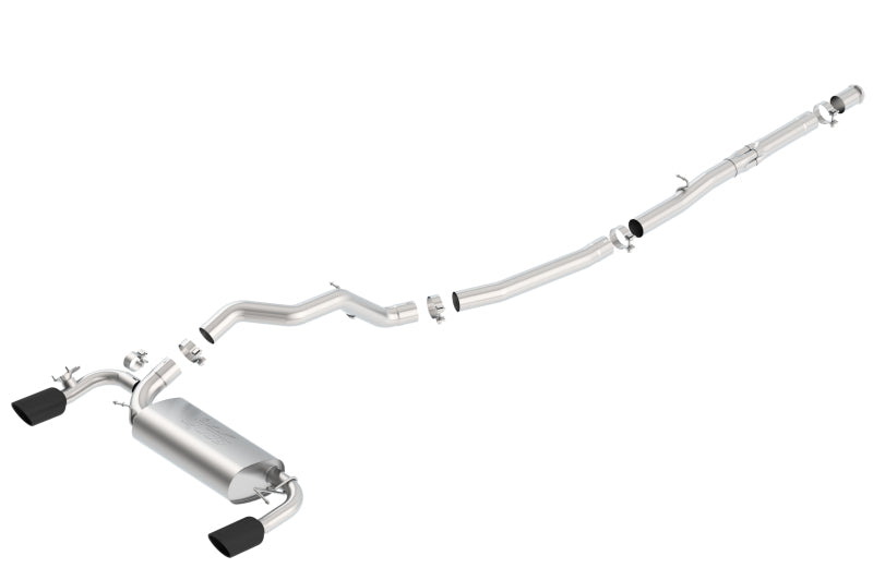Borla 16-18 Ford Focus RS 2.3L MT AWD ATAK Catback Exhaust w/ Black Chrome Tip Catback Borla