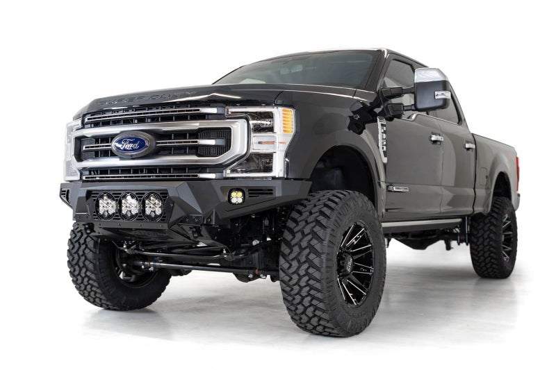 Addictive Desert Designs 17-20 Ford Super Duty Bomber Front Bumper w/ Mounts For 3 Baja Designs LP6s Bumpers - Steel Addictive Desert Designs
