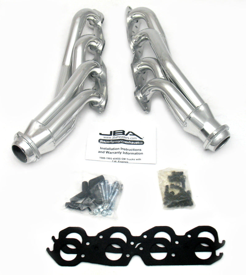JBA 88-93 GM Truck 7.4L BBC w/o A.I.R. 1-3/4in Primary Silver Ctd Cat4Ward Header Headers & Manifolds JBA