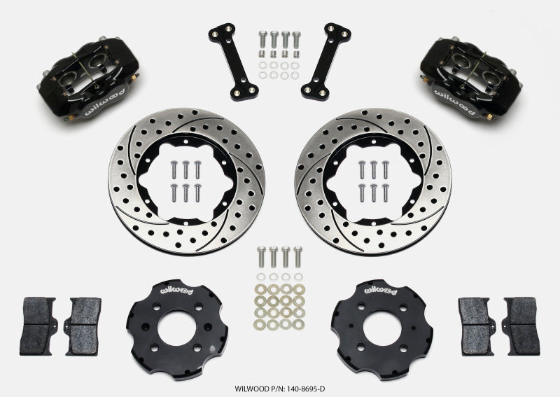 Wilwood Forged Dynalite Front Hat Kit 11.00in Drilled Integra/Civic w/Fac.240mm Rtr Big Brake Kits Wilwood