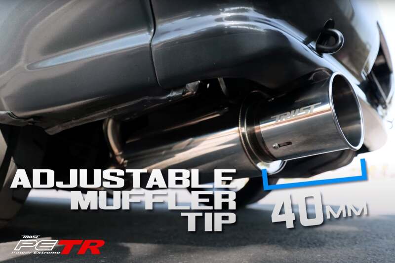 GReddy PE-TR Rolled Tip-Burnt-Ti L 190mm x 115mm Catback GReddy