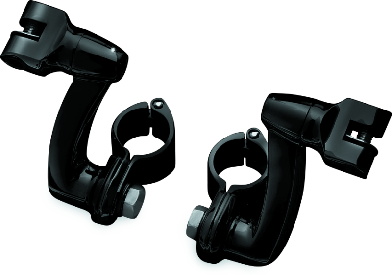 Kuryakyn Longhorn Offset Peg Mounts With 1-1/4inch Clamp Black Footpegs Kuryakyn