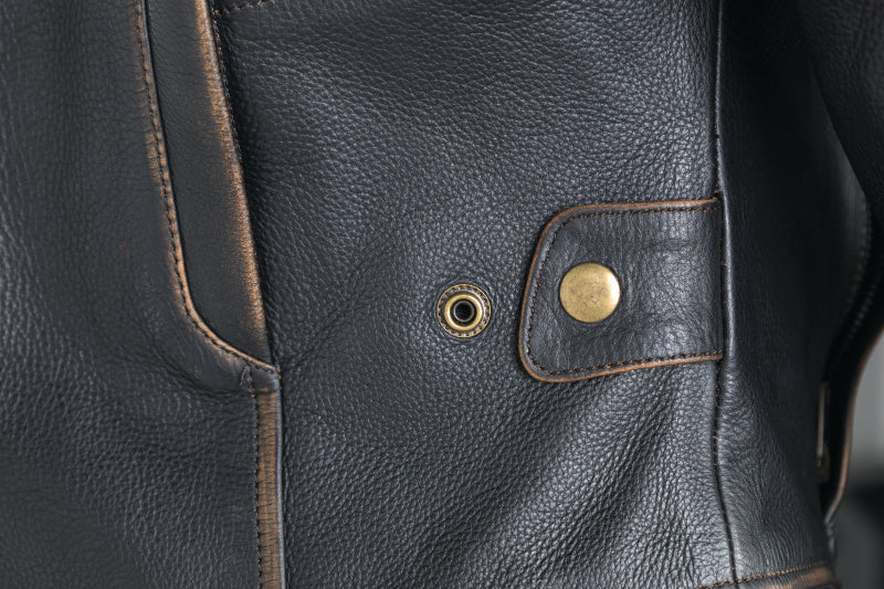 Kuryakyn Leather By River Road Dame Vintage Leather Jacket Black Womens - Small Jackets - Leather Kuryakyn