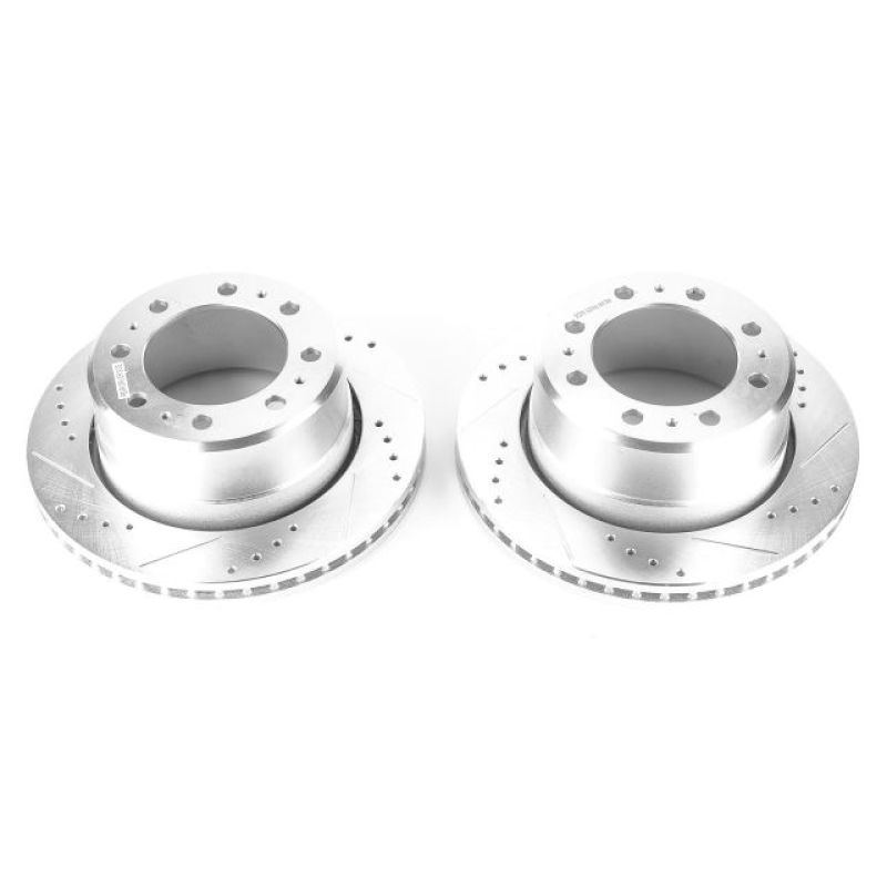Power Stop 13-22 Ram 3500 Rear Drilled & Slotted Rotor - Pair Brake Rotors - Slot & Drilled PowerStop