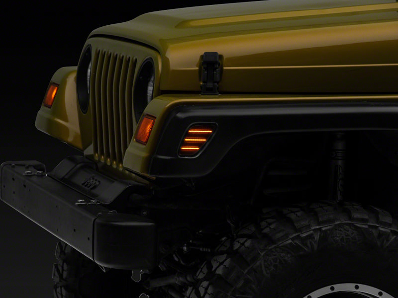 Raxiom 97-06 Jeep Wrangler TJ Axial Series LED Side Marker Lamps- Smoked Sidemarkers & Indicators Raxiom