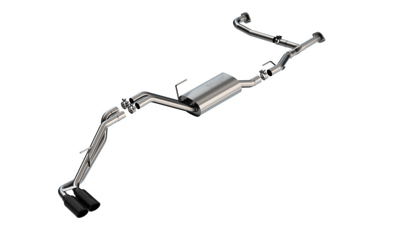 Borla 22-23 Nissan Frontier 3.8L V6 2WD/4WD AT S-Type Catback Exhaust - Black Chrome Tips Catback Borla