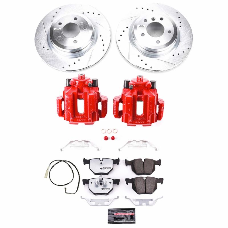 Power Stop 2006 BMW 330i Rear Z26 Street Warrior Brake Kit w/Calipers Brake Kits - Performance D&S PowerStop