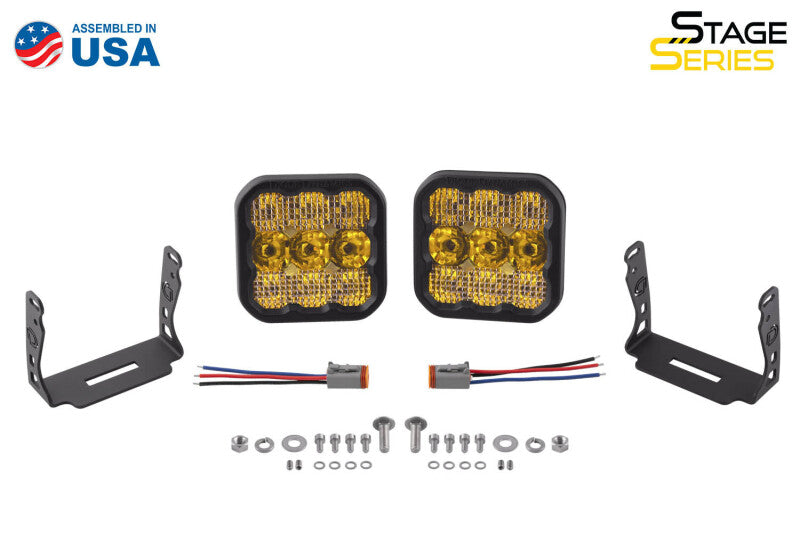 Diode Dynamics SS5 LED Pod Pro - Yellow Driving (Pair) Light Accessories and Wiring Diode Dynamics