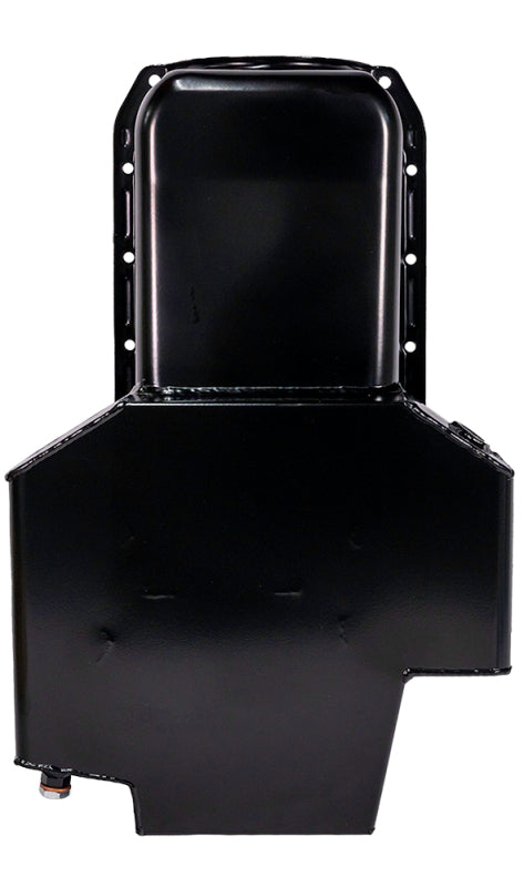 Moroso Pre-80 Chevrolet SBC (w/2 Pc Seal & Low Clearance) Wet Sump 7qt 7in Steel Oil Pan - Black Oil Pans Moroso