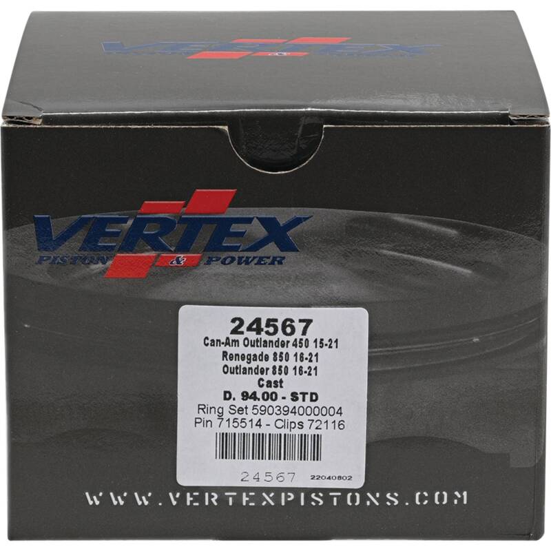Vertex Piston 17-21 Can-Am Outlander 450 4x4 450cc Cast Replica Piston Kit Piston Sets - Powersports Vertex Pistons