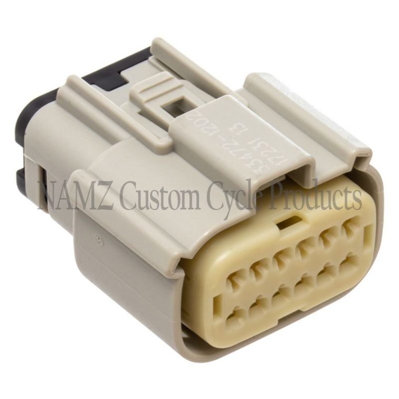 NAMZ 07-23 Touring/LiveWire Main Harness Molex MX-150 12-Position Female - Black (HD 72489-07GY) Wiring Connectors NAMZ