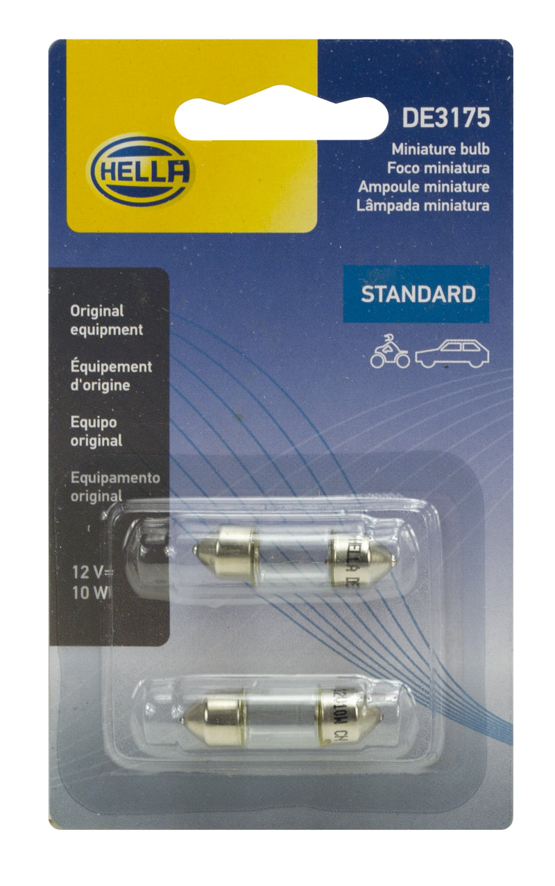 Hella Bulb 3175 12V 10W Sv858 T325 10X31(2) Bulbs Hella