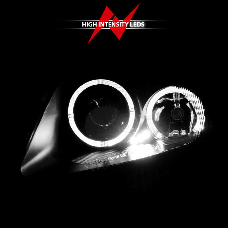 ANZO 2000-2005 Mitsubishi Eclipse Projector Headlights w/ Halo Black Headlights ANZO