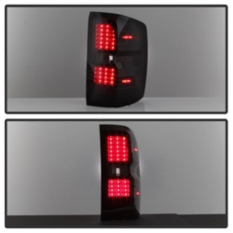 xTune Chevy 1500 14-16 / Silverado 2500HD/3500HD LED Tail Lights - Black Smoked ALT-JH-CS14-LED-BSM Tail Lights SPYDER