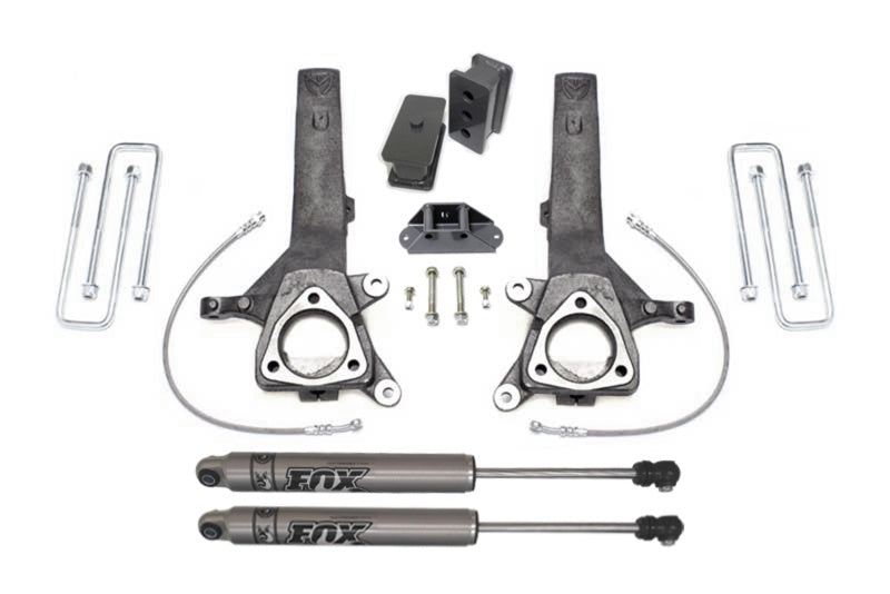 MaxTrac 04-18 Nissan Titan 2WD 4in/2in MaxPro Elite Spindle Lift Kit w/FOX Shocks Steering Knuckles & Spindles Maxtrac
