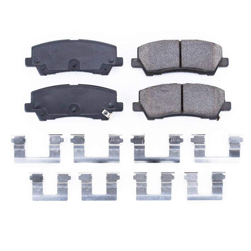 Power Stop 15-19 Ford Mustang Rear Z17 Evolution Ceramic Brake Pads w/Hardware Brake Pads - OE PowerStop