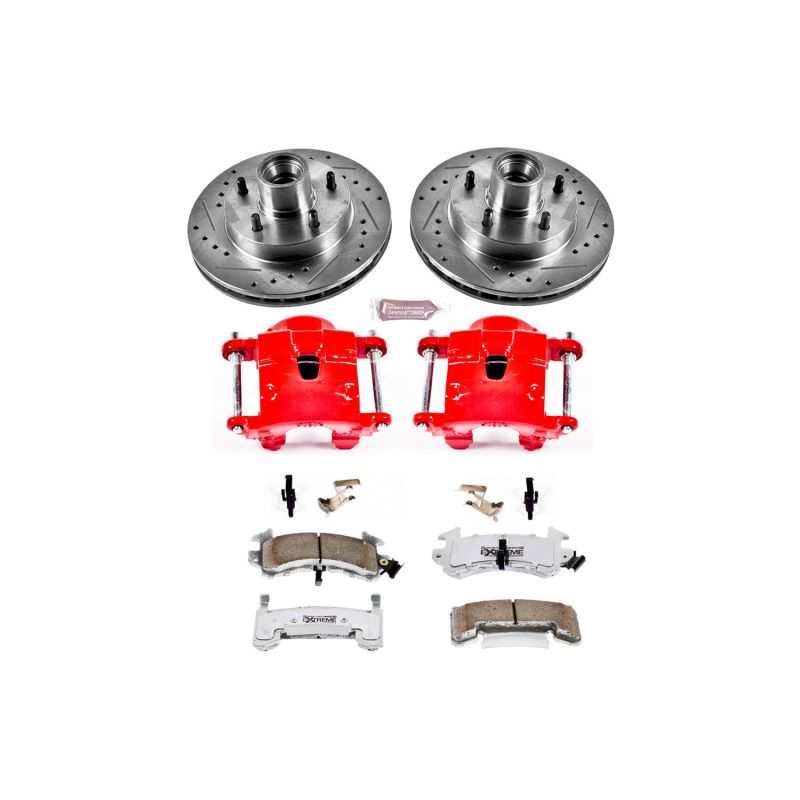 Power Stop 79-81 Buick Century Front Z26 Street Warrior Brake Kit w/Calipers Brake Kits - Performance D&S PowerStop