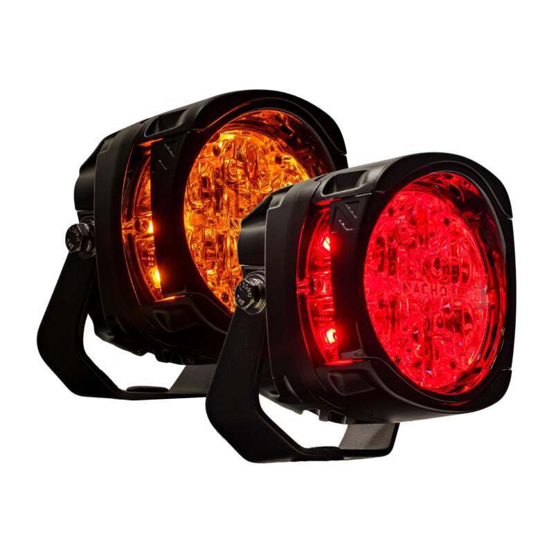 Nacho Lighting Quatro Chase - Amber/Red (Pair) Headlights Nacho Offroad Technology