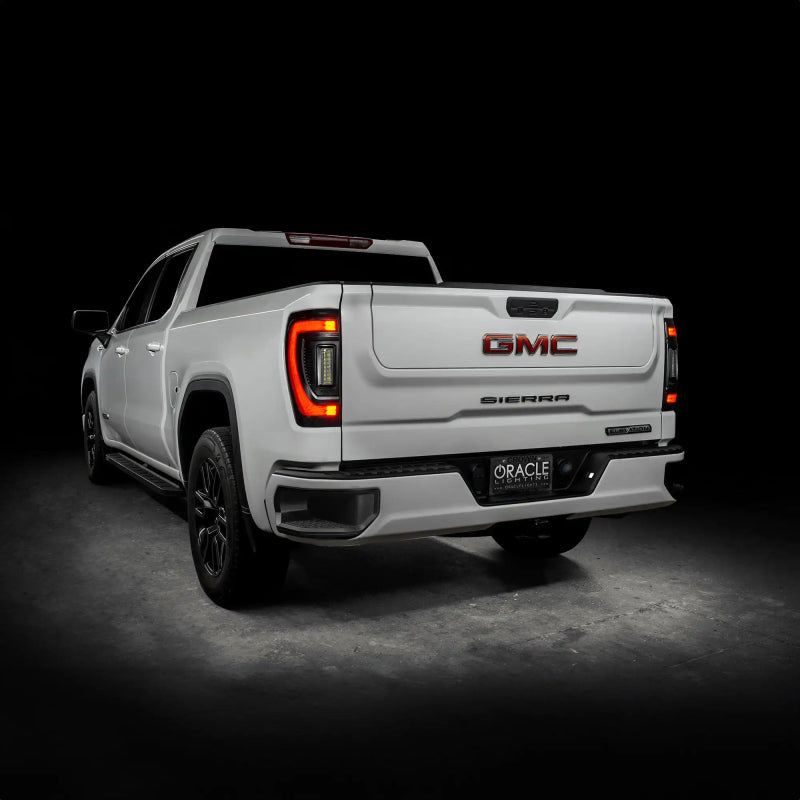 Oracle 19-23 GMC Sierra Black Series Flush Style LED Tail Lights - Factory Halogen Tail Lights ORACLE Lighting