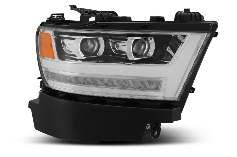 AlphaRex 19-20 Ram 1500HD PRO-Series Proj Headlight Plnk Styl Chrm w/Activ Light/Seq Signal/Plnk DRL Headlights AlphaRex