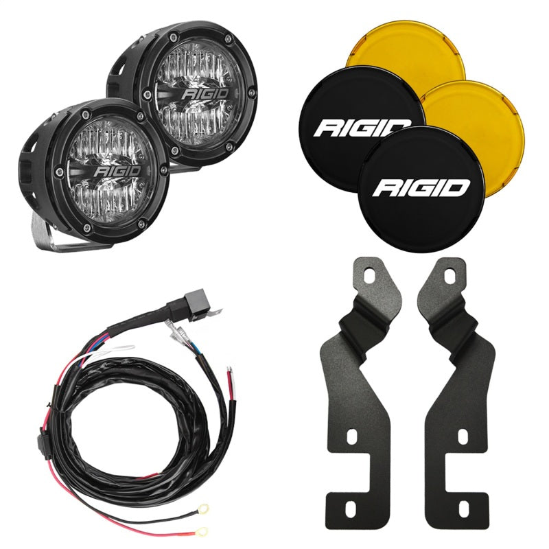 Rigid Industries 2021 Ford Bronco A-Pillar Light Mount Kit (Incl. 4In 360-Series Drive) Light Mounts Rigid Industries