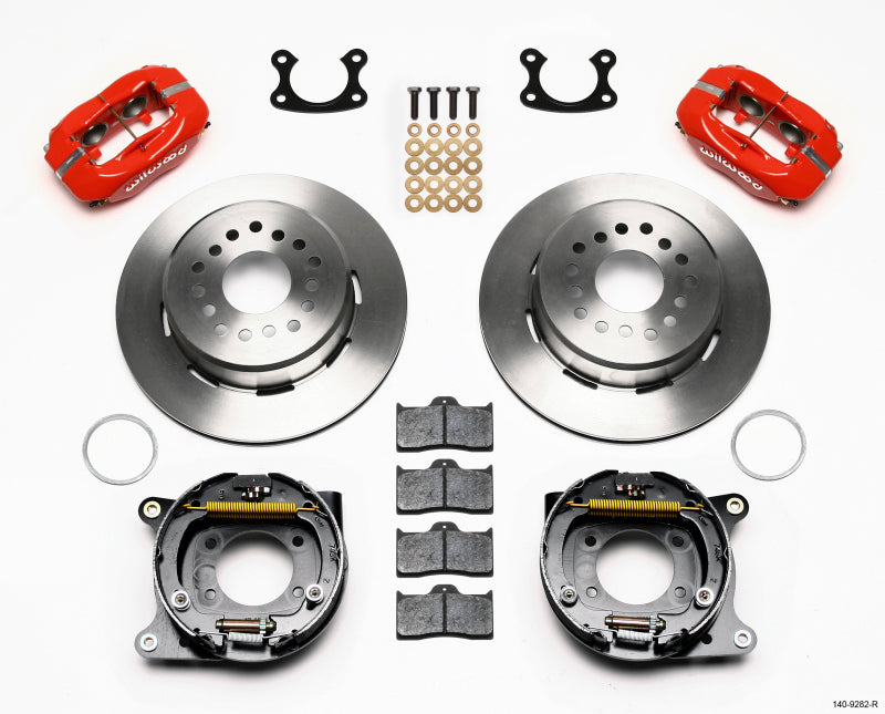 Wilwood Forged Dynalite P/S Park Brake Kit Red Small Ford 2.50in Offset Big Brake Kits Wilwood