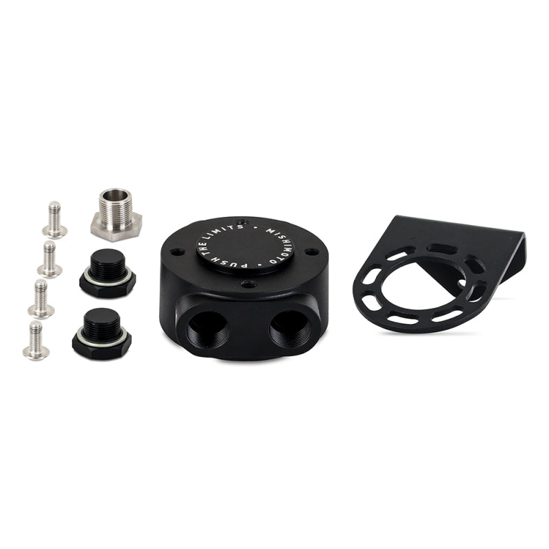 Mishimoto M20 x 1.5 - Remote Oil Filter Mount - Black Fittings Mishimoto