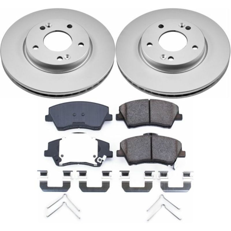 Power Stop 17-19 Hyundai Elantra Front Z17 Evolution Geomet Coated Brake Kit Brake Kits - Performance Blank PowerStop