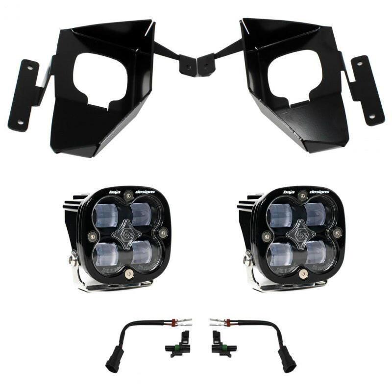 Baja Designs 16-18 Silverado 1500 Squadron Fog Pocket Kit - Clear Fog Lights Baja Designs