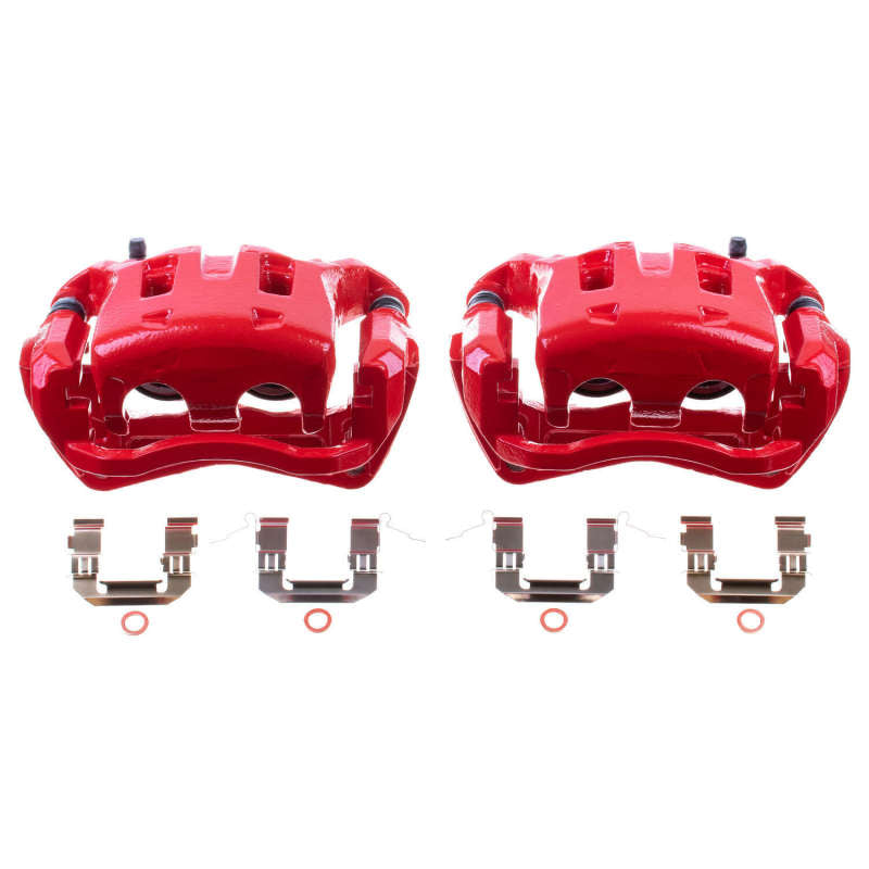 Power Stop 08-11 Nissan Pathfinder Front Red Calipers w/Brackets - Pair Brake Calipers - Perf PowerStop