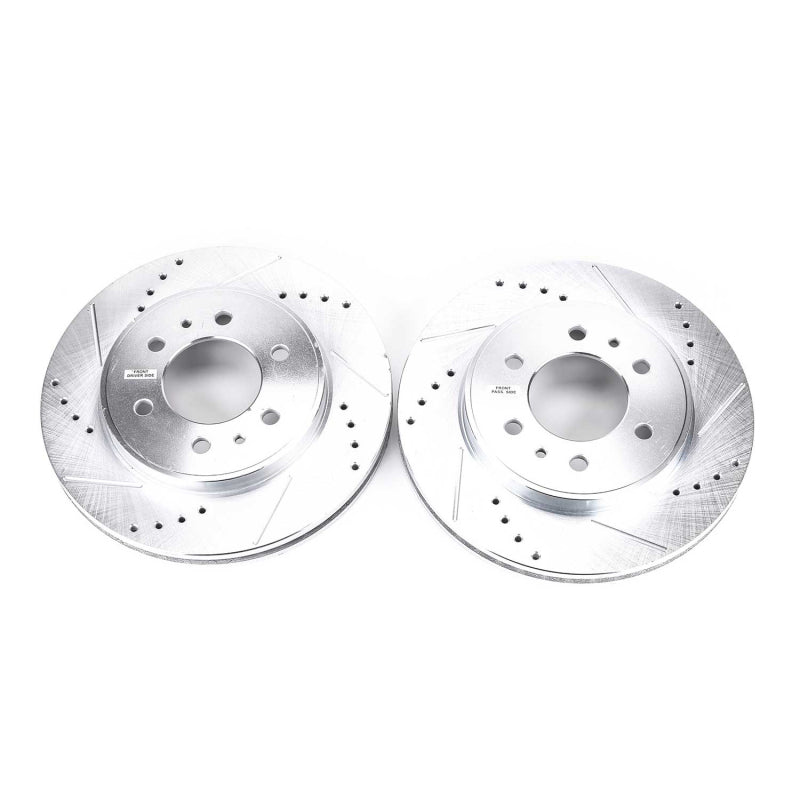 Power Stop 2009 Ford F-150 Front Evolution Drilled & Slotted Rotors - Pair Brake Rotors - Slot & Drilled PowerStop