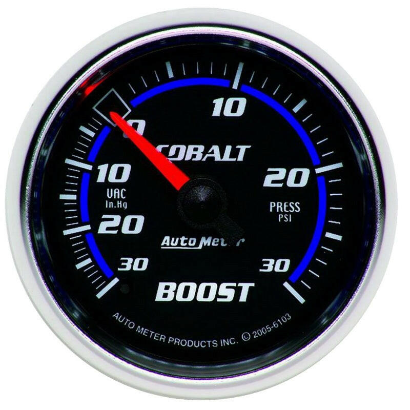 Autometer Cobalt 52mm 30psi mechanical Boost Gauge Gauges AutoMeter