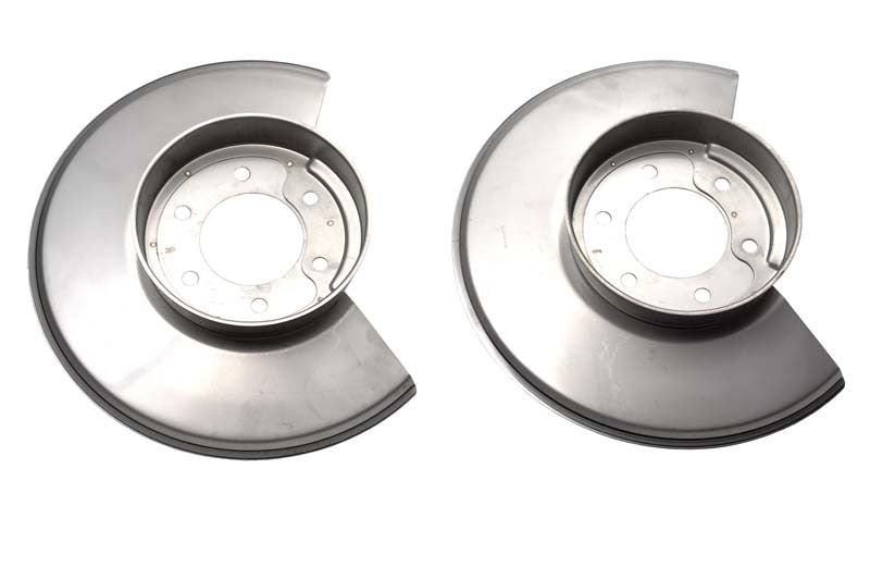 Kentrol 78-86 Jeep CJ Disc Brake Dust Cover Pair - Polished Silver Caliper Covers Kentrol